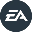Logotipo corporativo minimalista con las letras EA dentro de un círculo oscuro, representando identidad de marca.